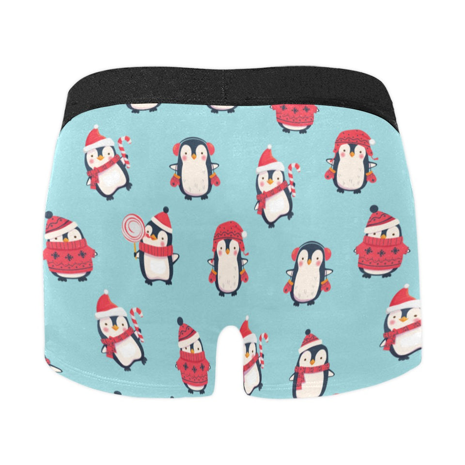 Cute penguin christmas  design pattern Men's All Over Print Boxer Briefs Men's Underwear