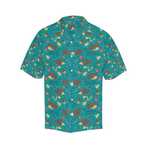 Hedgehog Pattern Print Design 01 Men's All Over Print Hawaiian Shirt (Model T58)