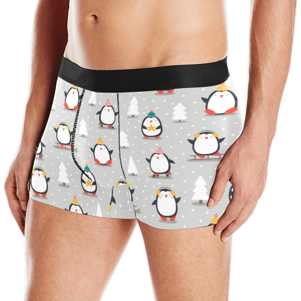 Cute Penguin christmas pattern Men's All Over Print Boxer Briefs Men's Underwear