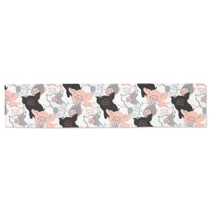 Pig Pattern Print Design 05 Table Runner