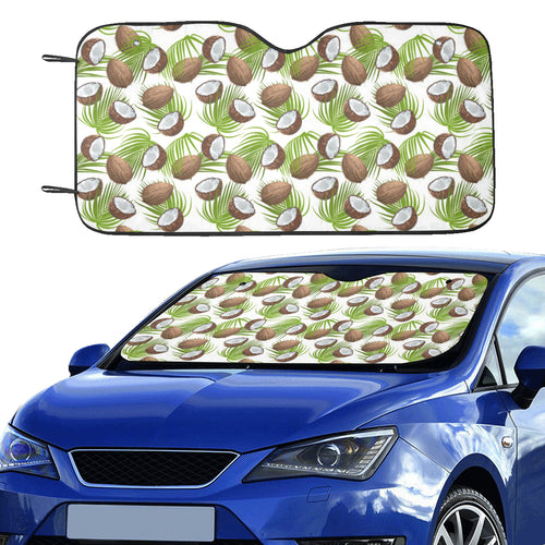 Coconut Pattern Print Design 04 Car Sun Shade