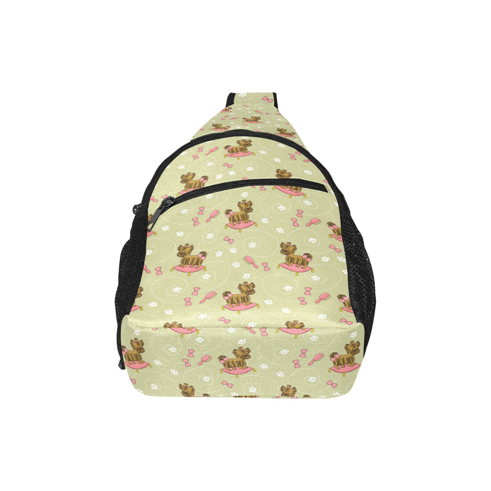 Yorkshire Terrier Pattern Print Design 01 All Over Print Chest Bag