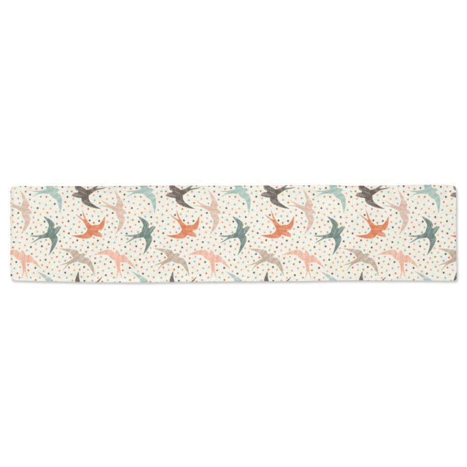 Swallow Pattern Print Design 02 Table Runner