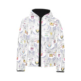 Cute Llama Alpaca pattern Kids' Boys' Girls' Padded Hooded Jacket