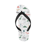 Cute cartoon dinosaurs tree pattern Unisex Flip Flops