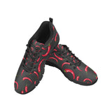 Chili peppers pattern black background Men's Sneaker Shoes