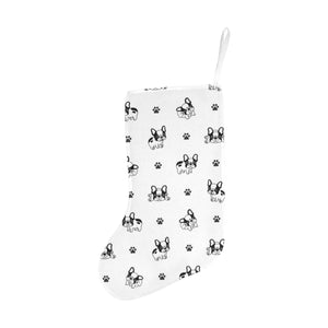 Cute french bulldog paw pattern Christmas Stocking