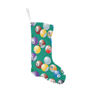 Billiard Ball Pattern Print Design 01 Christmas Stocking