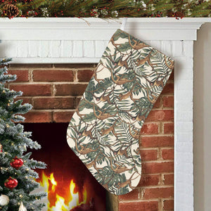 Monkey tropical leaves background Christmas Stocking