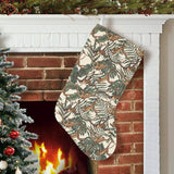 Monkey tropical leaves background Christmas Stocking