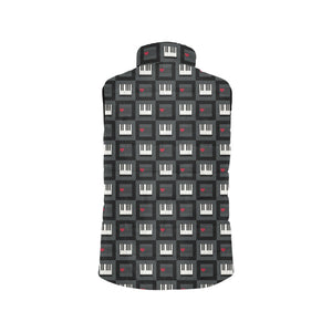 Piano Pattern Print Design 05 Men's Padded Vest