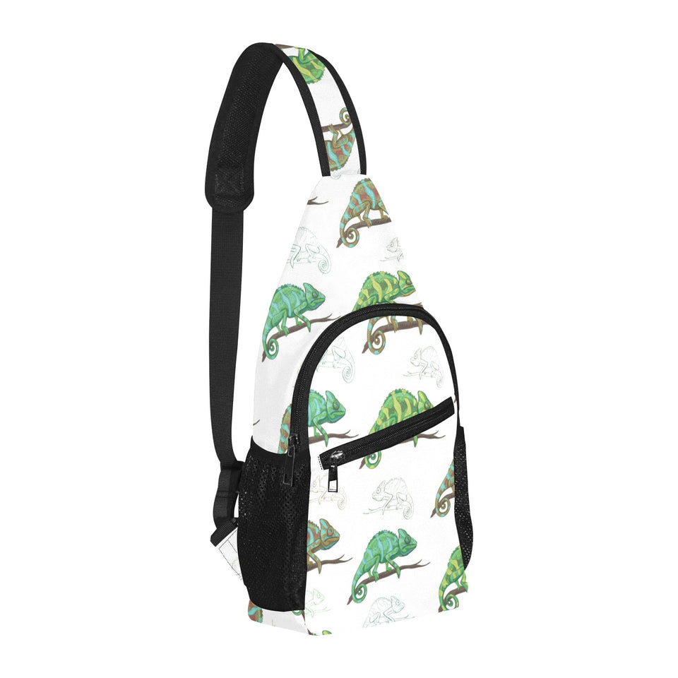 Chameleon lizard pattern All Over Print Chest Bag