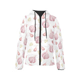 Garlic pattern Women's Padded Hooded Jacket