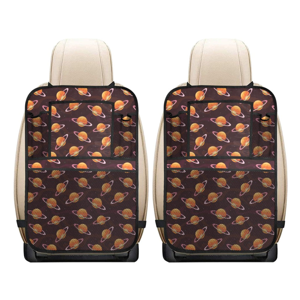 Hamburger Pattern Print Design 05 Car Seat Back Organizer