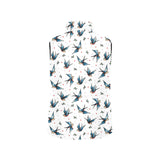 Swallow Pattern Print Design 04 Women's Padded Vest