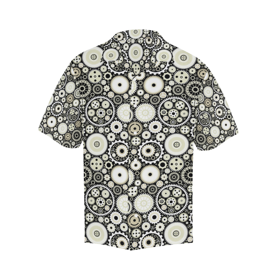 Gear Pattern Print Design 02 Men's All Over Print Hawaiian Shirt (Model T58)