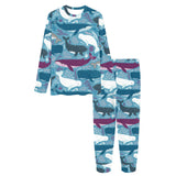 Whale design pattern Women's All Over Print Pajama Set