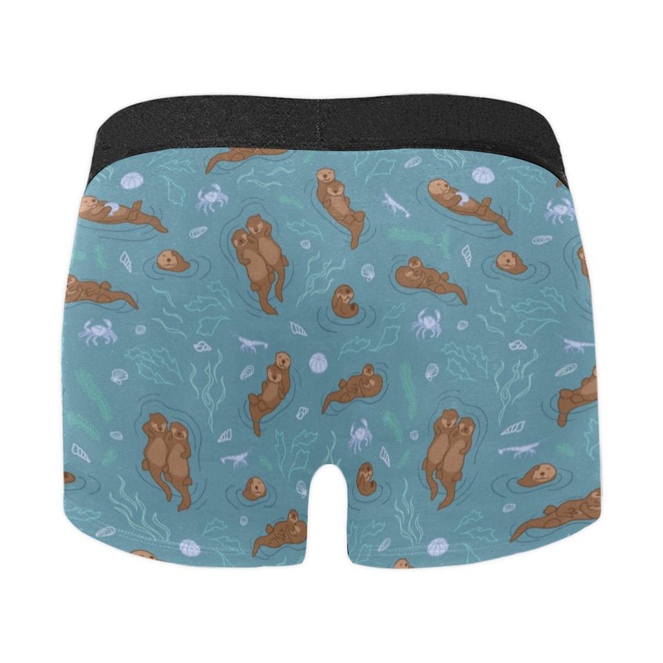 Sea otters pattern Men's All Over Print Boxer Briefs Men's Underwear