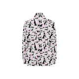 Greyhound Pattern Print Design 02 Women's Long Sleeve Polo Shirt