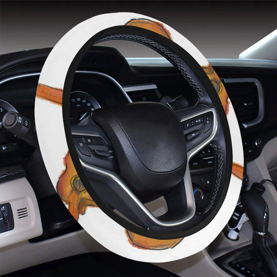 Paint Guitar Pattern Car Steering Wheel Cover