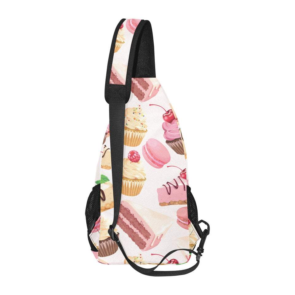Cake cupcake sweets pattern All Over Print Chest Bag