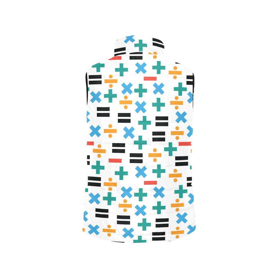 Math Pattern Print Design 05 Women's Padded Vest