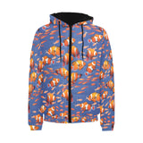 Clown Fish Pattern Print Design 04 Men's Padded Hooded Jacket