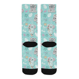 Cute koalas blue background pattern Crew Socks