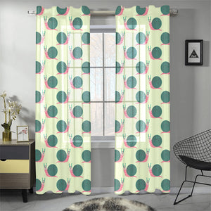 Snail Pattern Print Design 04 Gauze Curtain