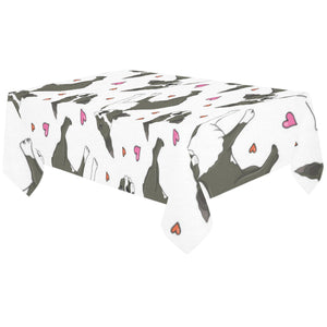 Boston terrier dog hearts vector pattern Tablecloth
