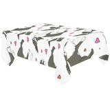 Boston terrier dog hearts vector pattern Tablecloth