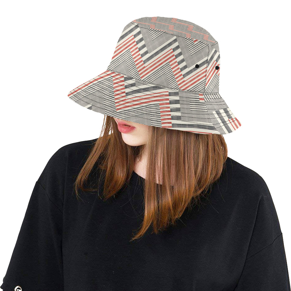 zigzag chevron striped pattern Unisex Bucket Hat