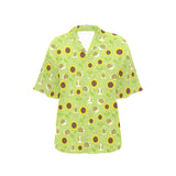 Snail Pattern Print Design 01 Women's All Over Print Hawaiian Shirt