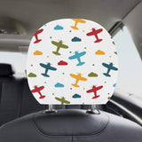 Airplane star cloud colorful Car Headrest Cover