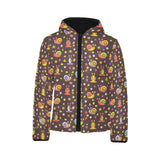 Snail Pattern Print Design 02 Kids' Boys' Girls' Padded Hooded Jacket