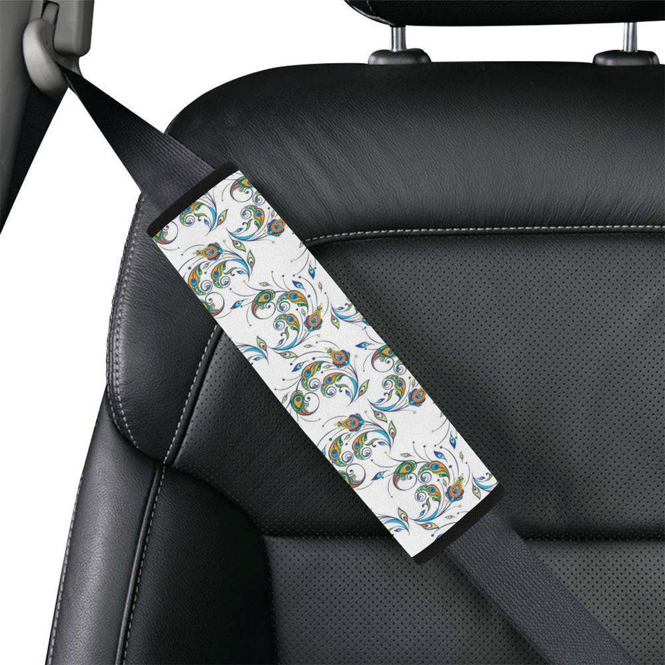Peacock feather pattern Car Seat Belt Cover