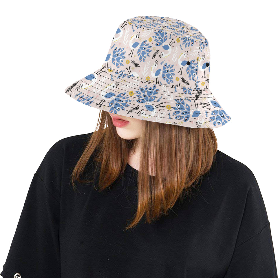 Cute peacock pattern Unisex Bucket Hat