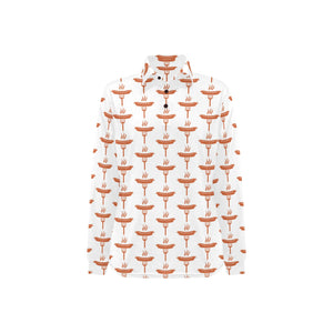 Sausage Pattern Print Design 05 Women's Long Sleeve Polo Shirt