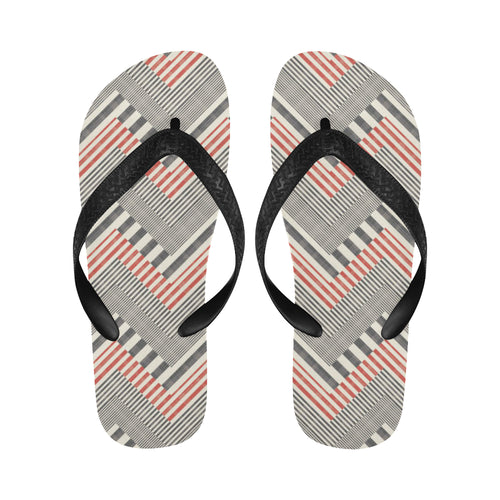 zigzag chevron striped pattern Unisex Flip Flops