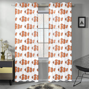 Clown Fish Pattern Print Design 05 Gauze Curtain