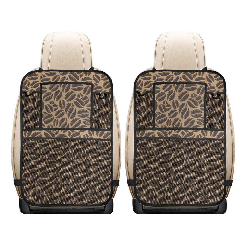 Coffee bean on brown background Car Seat Back Organizer