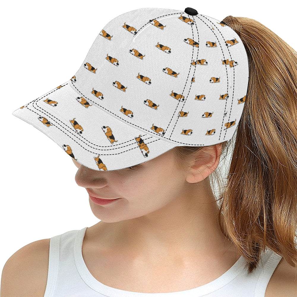 Cute beagle dog sleeping pattern All Over Print Snapback Cap