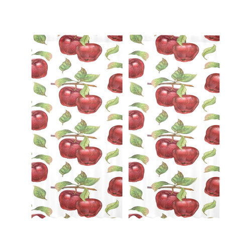 Red apples pattern Gauze Curtain