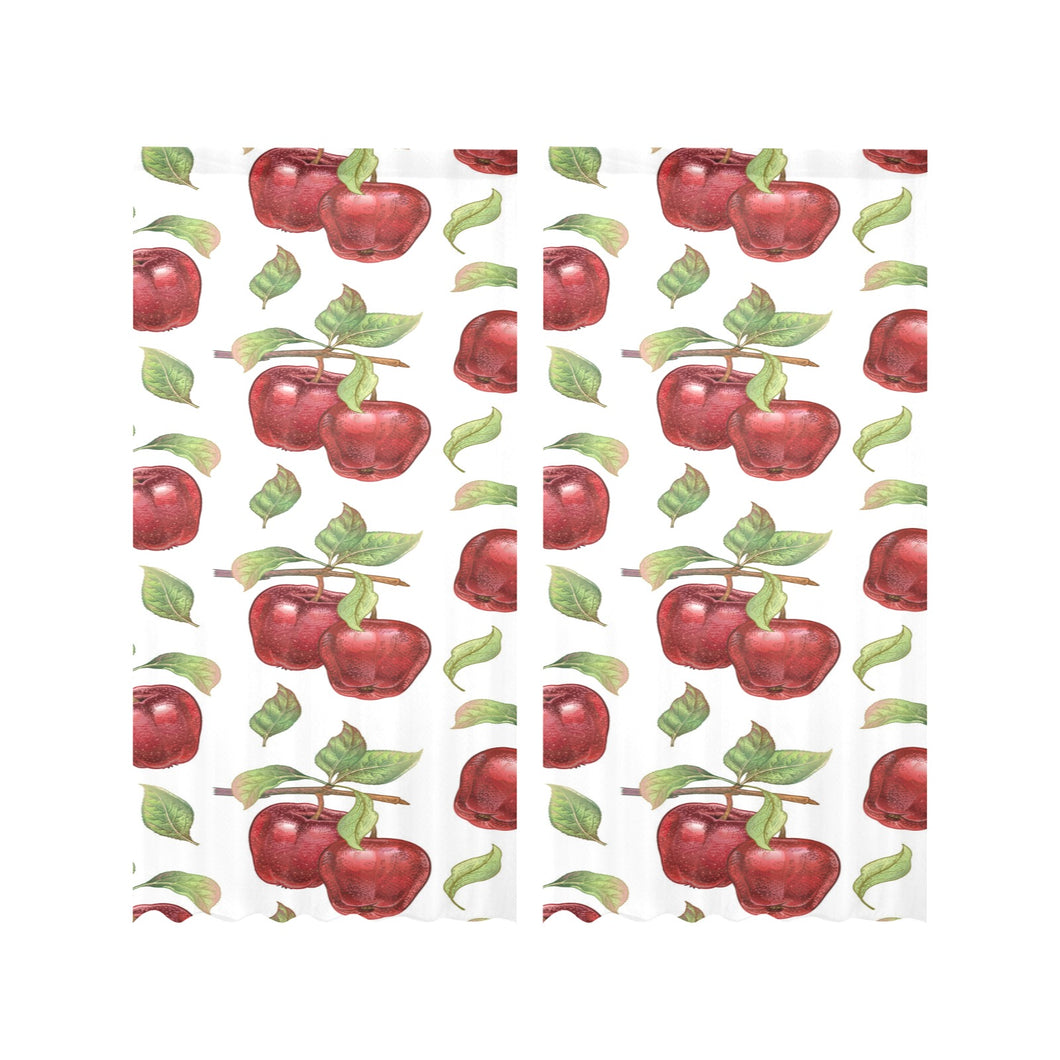 Red apples pattern Gauze Curtain