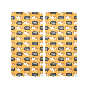 English Bulldog Pattern Print Design 04 Gauze Curtain