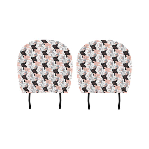 Pig Pattern Print Design 05 Car Headrest Cover