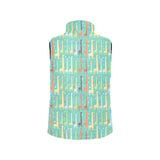 Giraffe Pattern Print Design 01 Women's Padded Vest