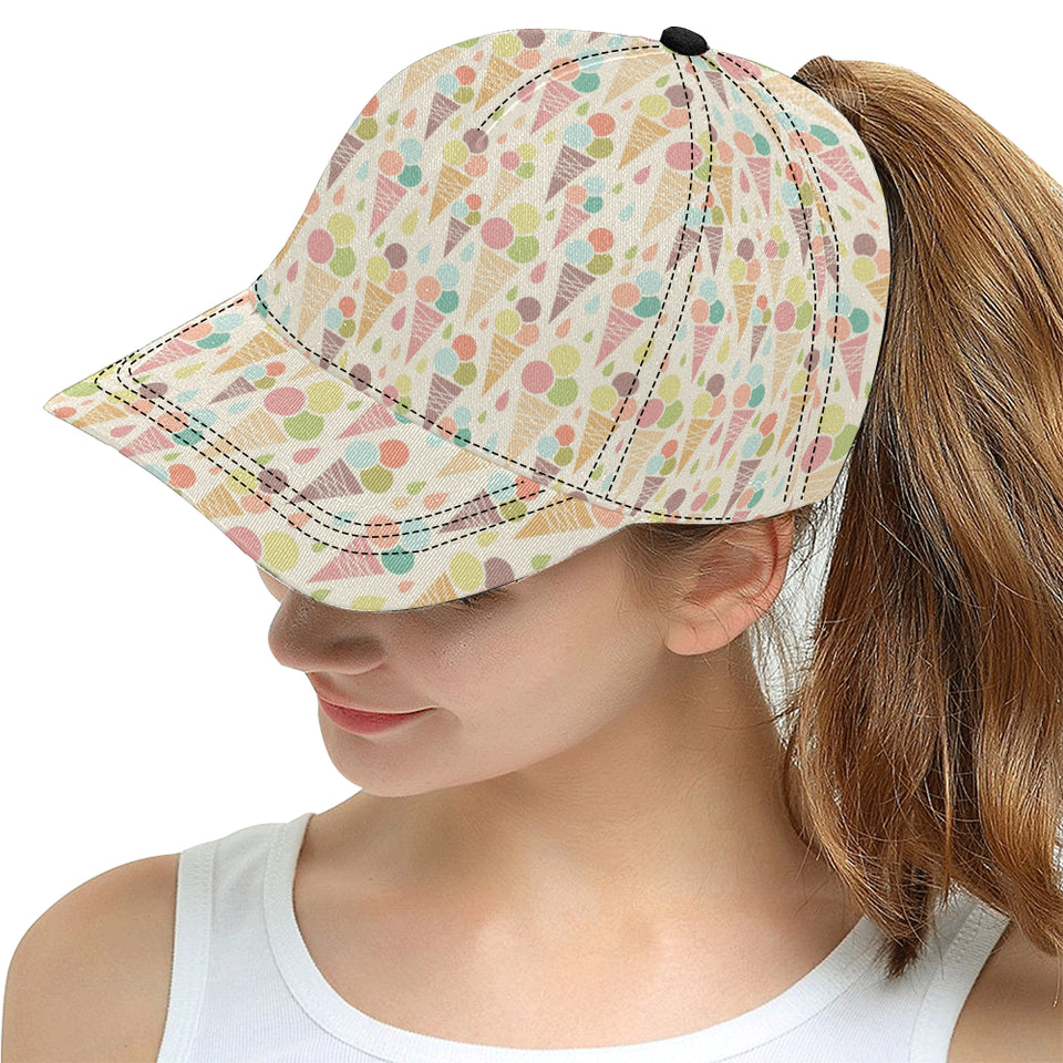 Ice cream cone pattern All Over Print Snapback Cap