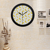 Banana pattern Elegant Black Wall Clock