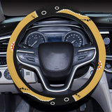 Kangaroo Australian aboriginal art pattern Car Steering Wheel Cover